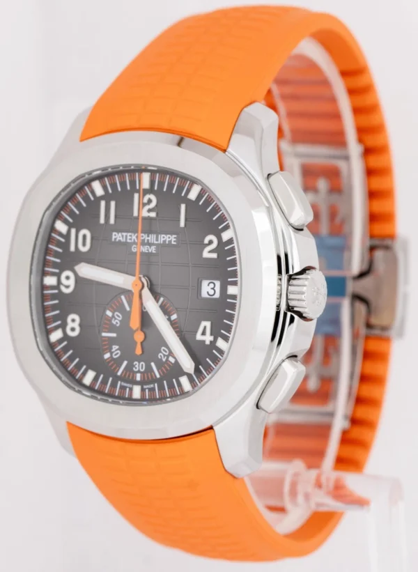 NEW 2023 PAPERS Patek Philippe Aquanaut Chronograph Steel 42.2mm 5968A-001 B+P