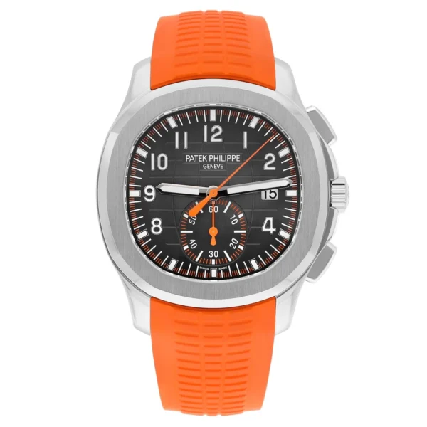 Patek Philippe 5968A Aquanaut Chronograph Orange Strap Mens Watch Box/Papers