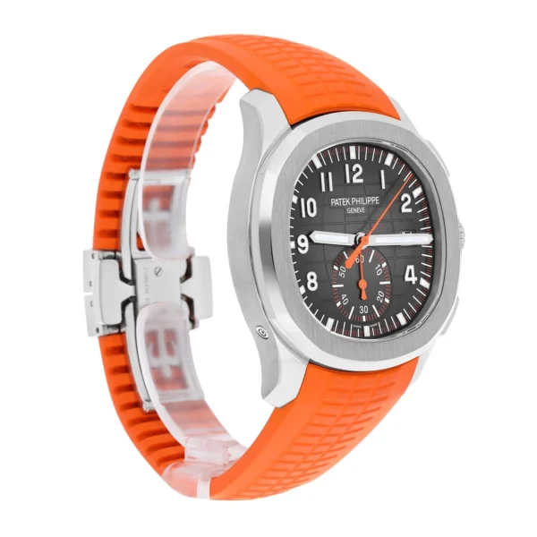 Patek Philippe 5968A Aquanaut Chronograph Orange Strap Mens Watch Box/Papers