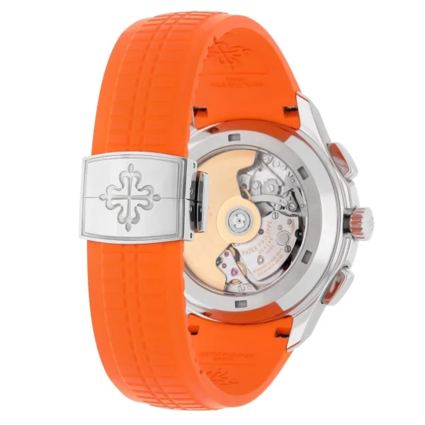 Patek Philippe 5968A Aquanaut Chronograph Orange Strap Mens Watch Box/Papers