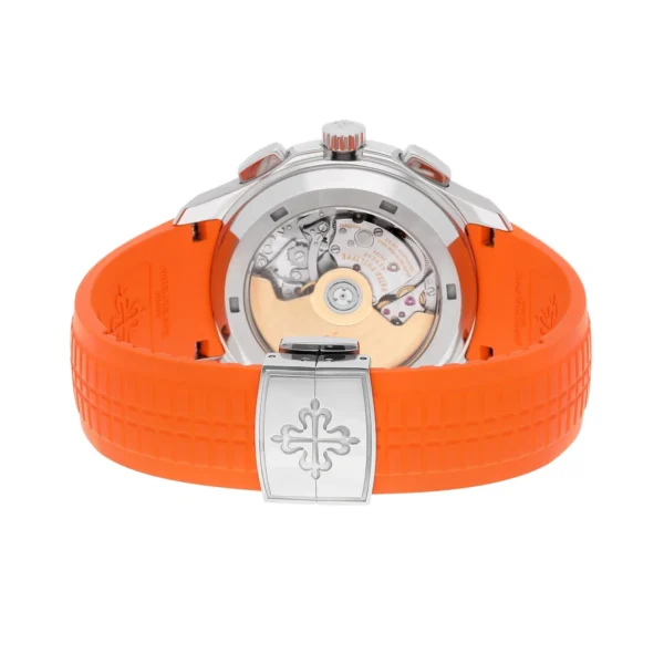 Patek Philippe 5968A Aquanaut Chronograph Orange Strap Mens Watch Box/Papers
