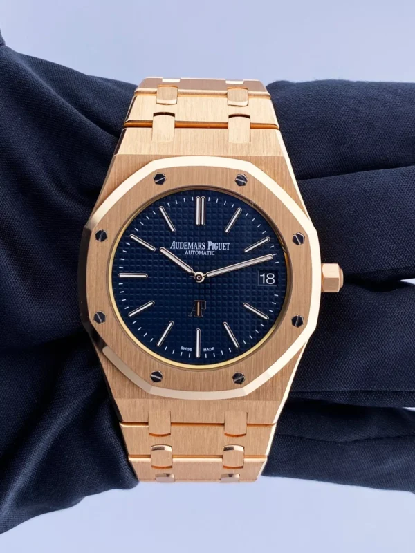 Audemars Piguet Royal Oak 152020OR 18K Rose Gold Mens Watch Box Papers