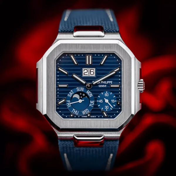 Patek Philippe Cubitus 5822P-001 Platinum Blue Dial Complete Set 5822P