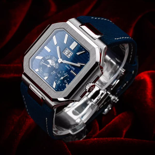 Patek Philippe Cubitus 5822P-001 Platinum Blue Dial Complete Set 5822P