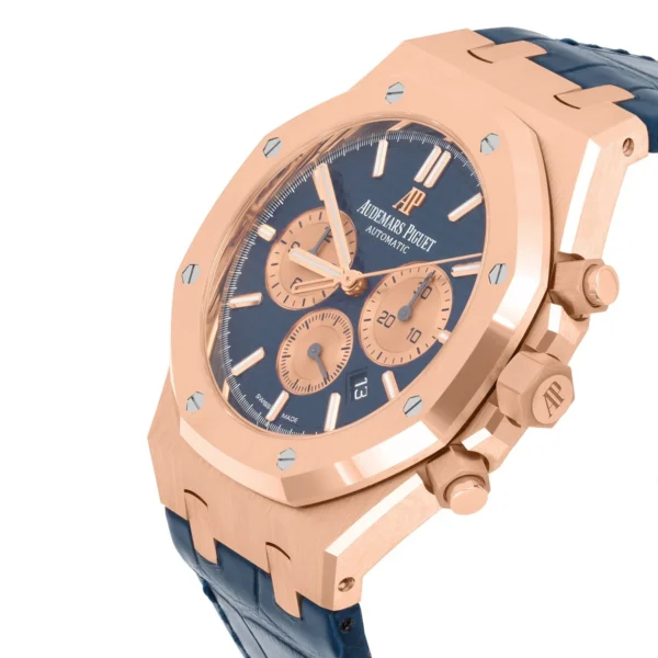 AP Royal Oak 41mm 18kt Rose Gold Blue Boutique Chronograph 26331OR.OO.D315CR.01