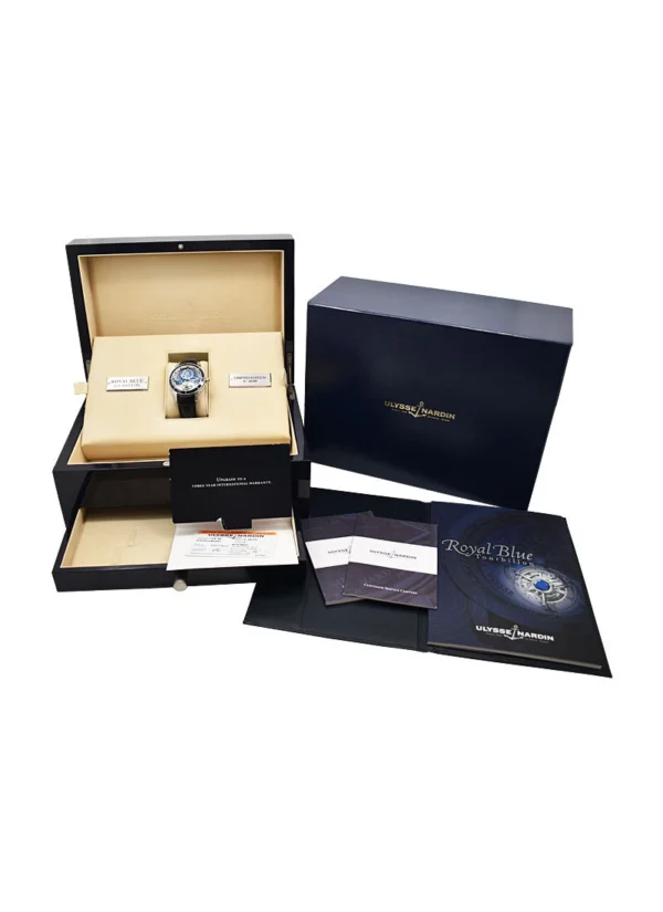 ULYSSE NARDIN Royal Blue Tourbillon with Sapphire Bezel in Platinum