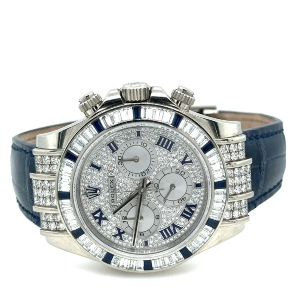 Rolex Cosmograph Daytona 40mm 18k WhiteGold Factory Diamond/Sapphire 116599-12SA
