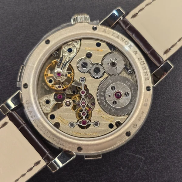 A. LANGE & SOHNE ZEITWERK 148.038 18K WHITE GOLD 44MM MANUAL COMPLICATIONS B&P