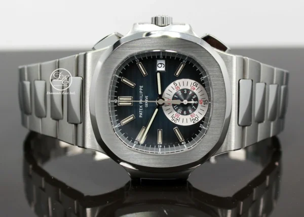 PATEK PHILIPPE Nautilus 5980/1A 40mm Blue Dial Chronograph Watch MINT