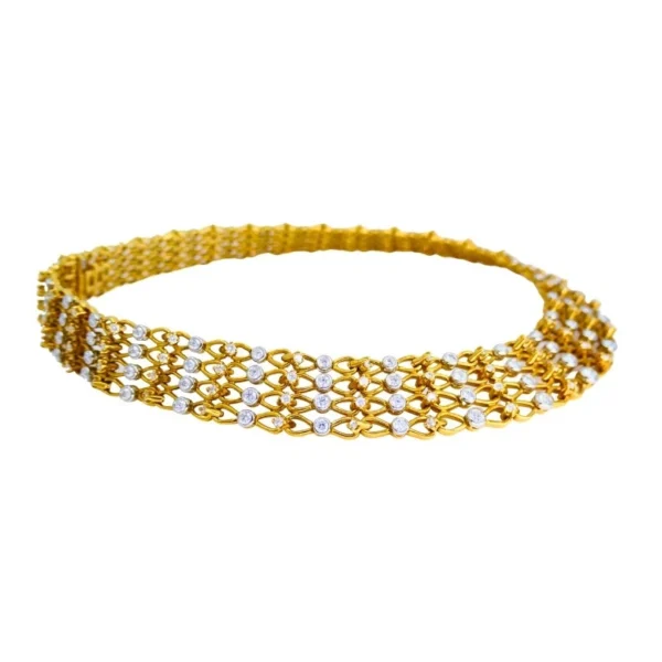 Vintage Tiffany & Co. Collar NECKLACE Gold Platinum Diamond Estate Jewelry
