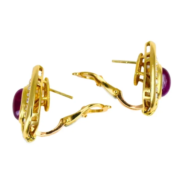 Vintage BVLGARI Bulgari Ruby Diamond Jewelry SET 18k Gold Estate Jewelry