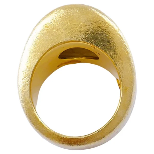Old European Cut Diamond Chunky Gold Band RING Estate Jewelry
