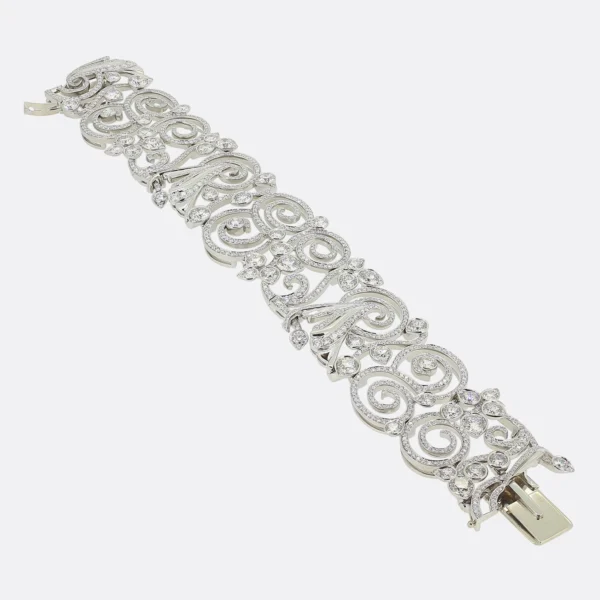Boodles High Jewellery Mermaids Tale Diamond Bracelet Platinum