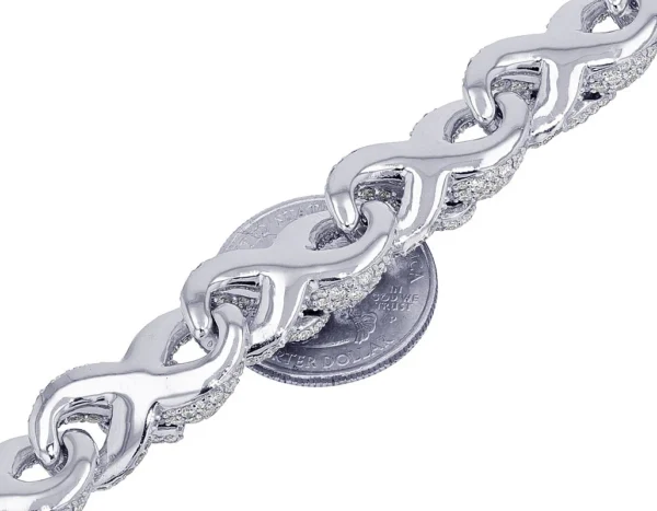 EGL Certified VVS Solitaires 72.30 CT Diamond Infinity Link Cuban Chain Neckl...