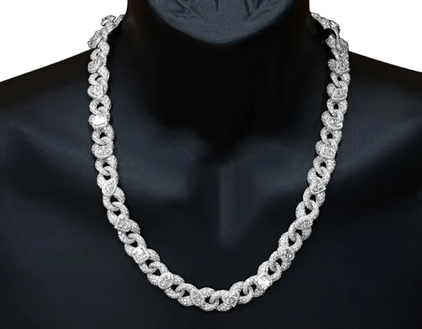EGL Certified VVS Solitaires 72.30 CT Diamond Infinity Link Cuban Chain Neckl...