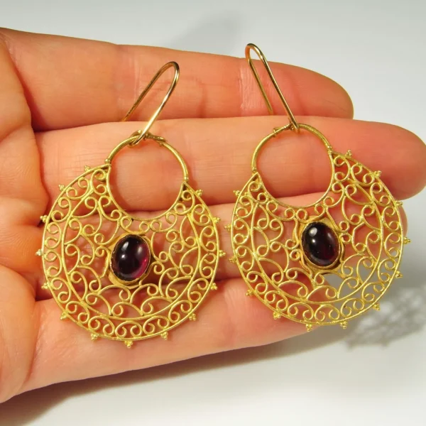 Byzantine Earrings 22K Gold Byzantine Jewelry 6th C AD Medieval Pre Georgian