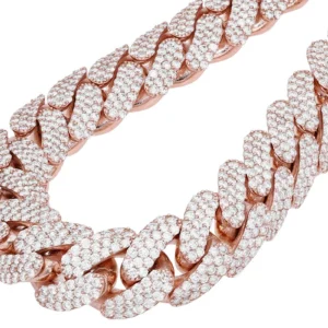 Cuban link chain in 10K Rose Gold
