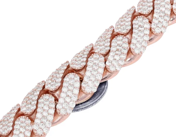 Cuban link chain in 10K Rose Gold