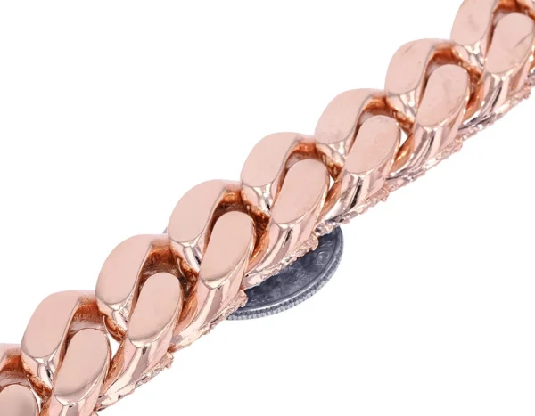 Cuban link chain in 10K Rose Gold