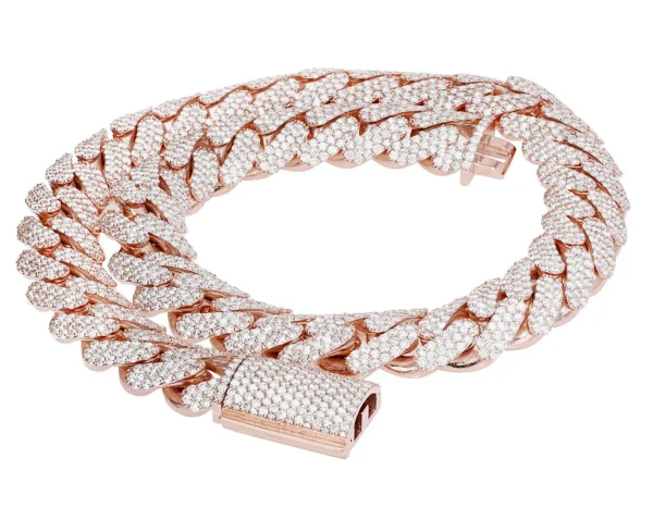 Cuban link chain in 10K Rose Gold