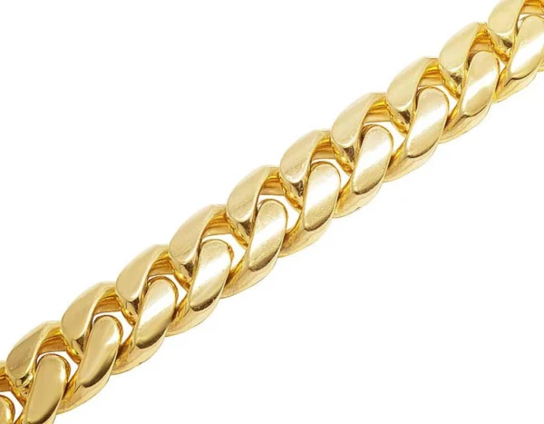Solid 10K Yellow Gold Heavy Miami Cuban Link Kilo Diamond Chain Necklace 59.5 Ct