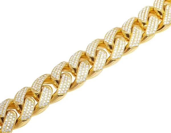 Solid 10K Yellow Gold Heavy Miami Cuban Link Kilo Diamond Chain Necklace 59.5 Ct