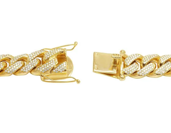 Solid 10K Yellow Gold Heavy Miami Cuban Link Kilo Diamond Chain Necklace 59.5 Ct