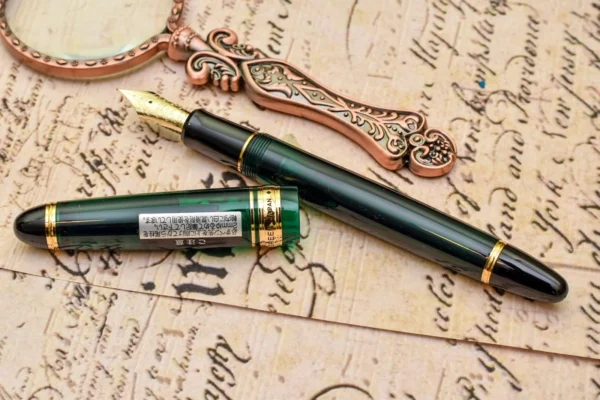 Pilot Custom 823 Green Rikka Special Limited Edition 14k Gold Fine (F) Nib