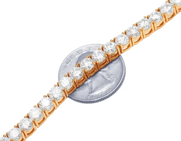 55 Pointer Solitaires 48 4/5 CT Real Diamond 4 Prong Tennis Chain Necklace 14...