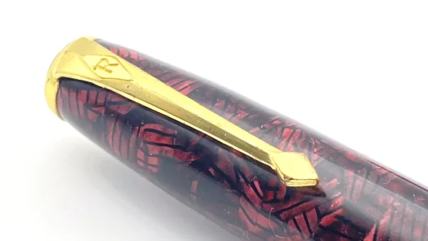 VINTAGE ESTERBROOK RELIEF NO 12 FOUNTAIN PEN IN PLUM IN BOX NOS 14K OM NIB SB