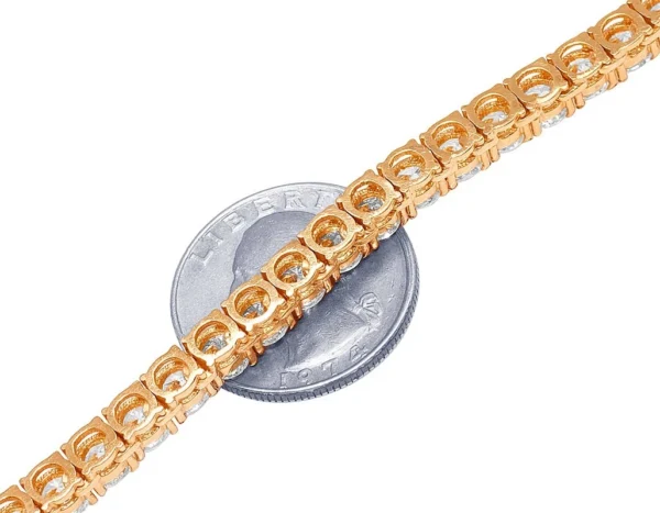 55 Pointer Solitaires 48 4/5 CT Real Diamond 4 Prong Tennis Chain Necklace 14...