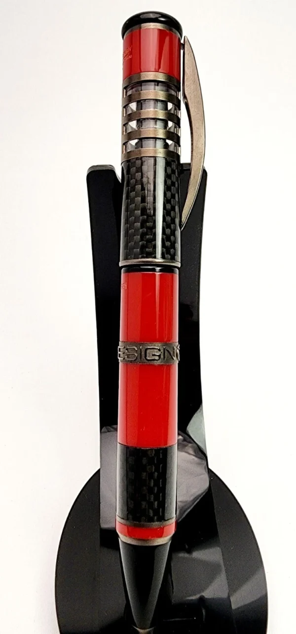 RARE! DELTA MOMO DESIGN 2014 30TH ANNIVERSARY LIMITED EDITION RED BALLPOINT PEN