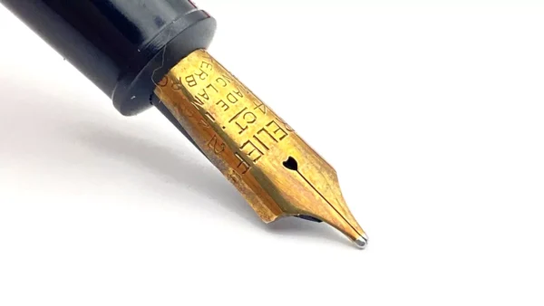 VINTAGE ESTERBROOK RELIEF NO 12 FOUNTAIN PEN IN PLUM IN BOX NOS 14K OM NIB SB