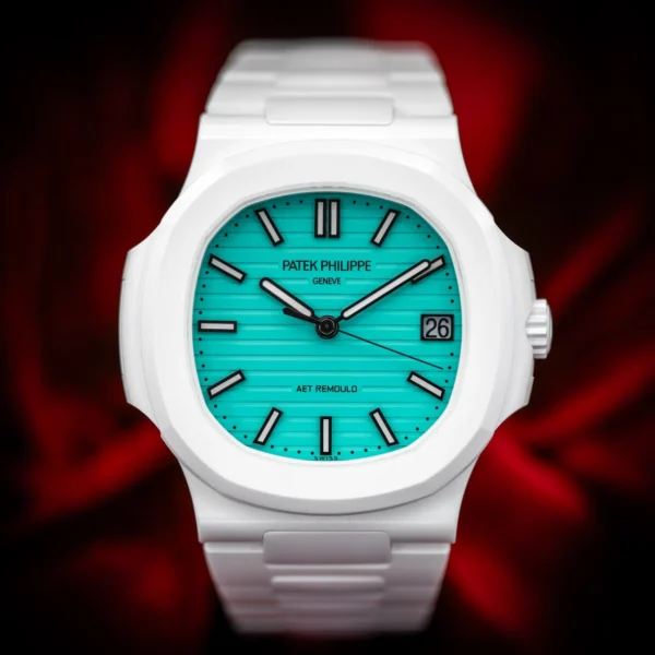 Patek Philippe Nautilus 5711 White Ceramic Lefkada Blue AET Remould (2025)