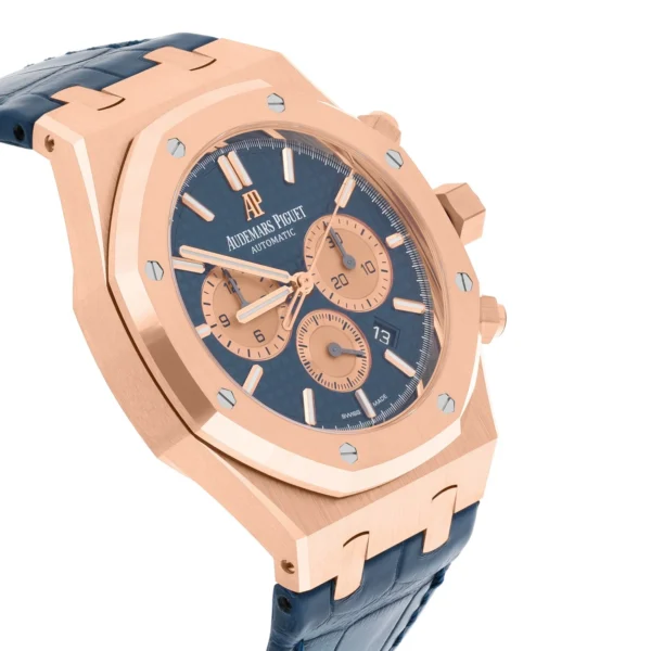 AP Royal Oak 41mm 18kt Rose Gold Blue Boutique Chronograph 26331OR.OO.D315CR.01