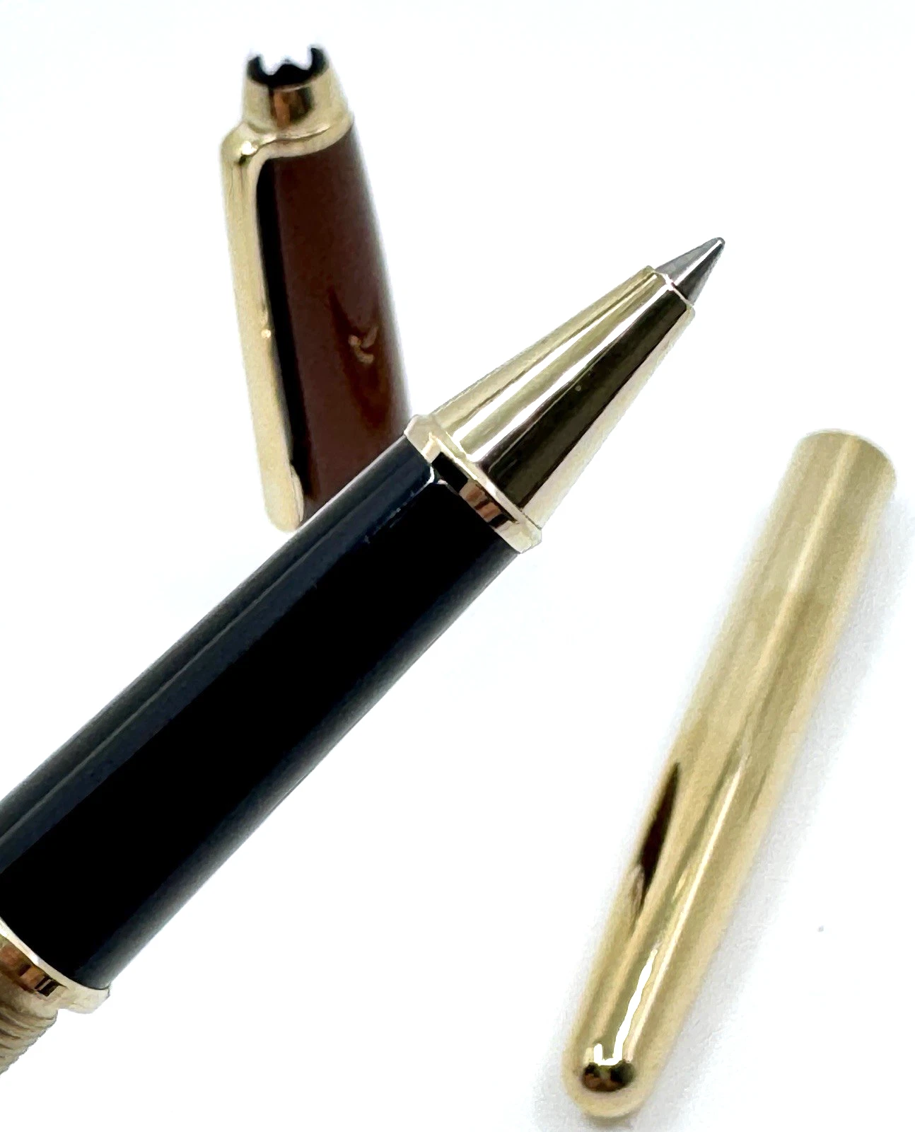 Montblanc Meisterstuck Solitaire Citrin 18k Gold Rollerball Pen.