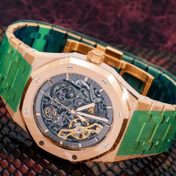 Audemars Piguet Royal Oak Skeleton Rose Gold Watch 15407OR.OO.1220OR.01