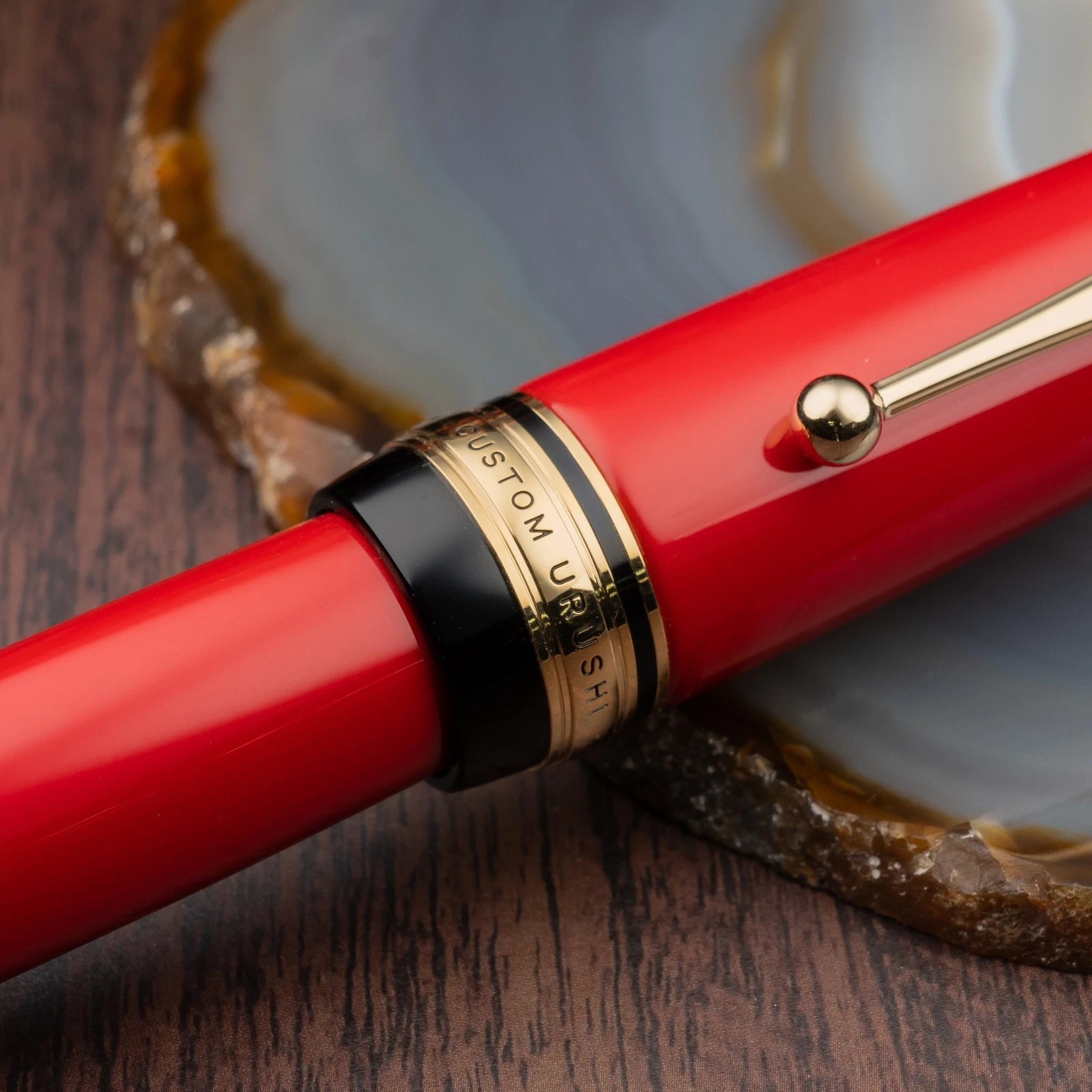 Pilot Namiki Custom URUSHI Ebonite Red Body FKV88SRR 18K Gold Nib Fountain Pen