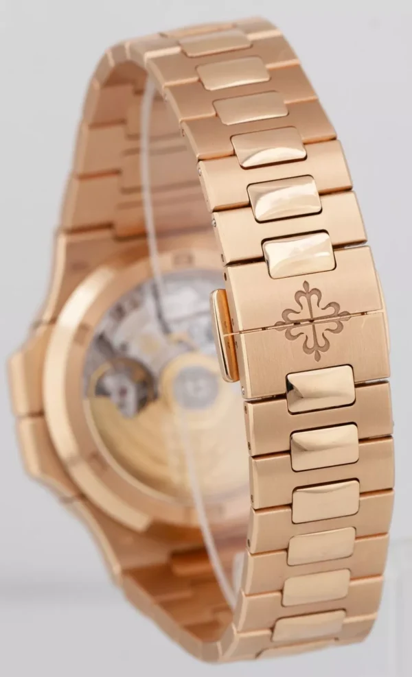Patek Philippe Nautilus 40.5mm Rose Gold Travel Time Chronograph 5990/1R-001 B+P
