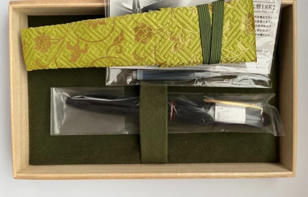 Platinum Izumo Tamenuri Akatame PIZ Ebonite 18K F/M/B Nib Fountain pen