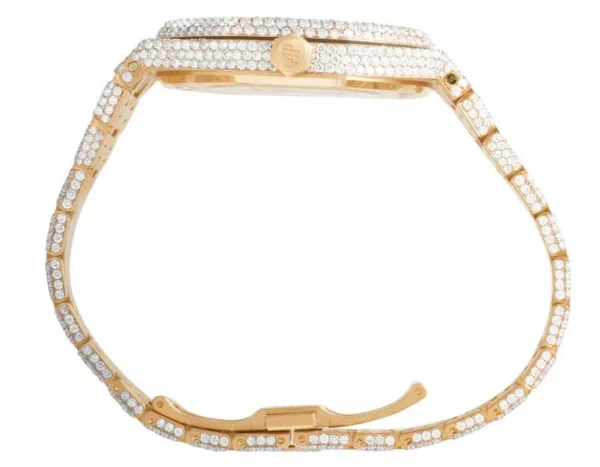 Mens 41 MM Audemars Piguet Royal Oak 18k Rose Gold Watch with VS diamond 25.5 Ct