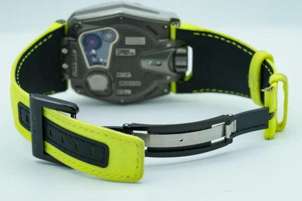 Urwerk UR-210 Titanium 45mm – Skeleton Dial – Neon Strap – Retrograde Minutes
