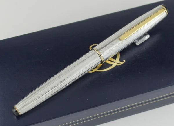 Detla Barley Guilloche Sterling Silver Fountain Pen - Vintage