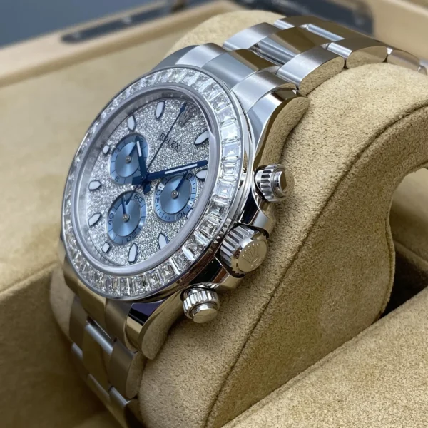 Rolex Daytona 40mm Platinum Diamond Pave Dial Automatic Watch 116576TBR