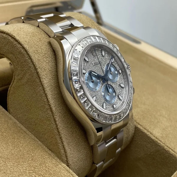 Rolex Daytona 40mm Platinum Diamond Pave Dial Automatic Watch 116576TBR