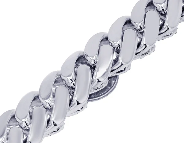 Three Row 3D 63 2/5 CT Real Diamond Miami Cuban Chain Necklace 10K Gold 24MM ...