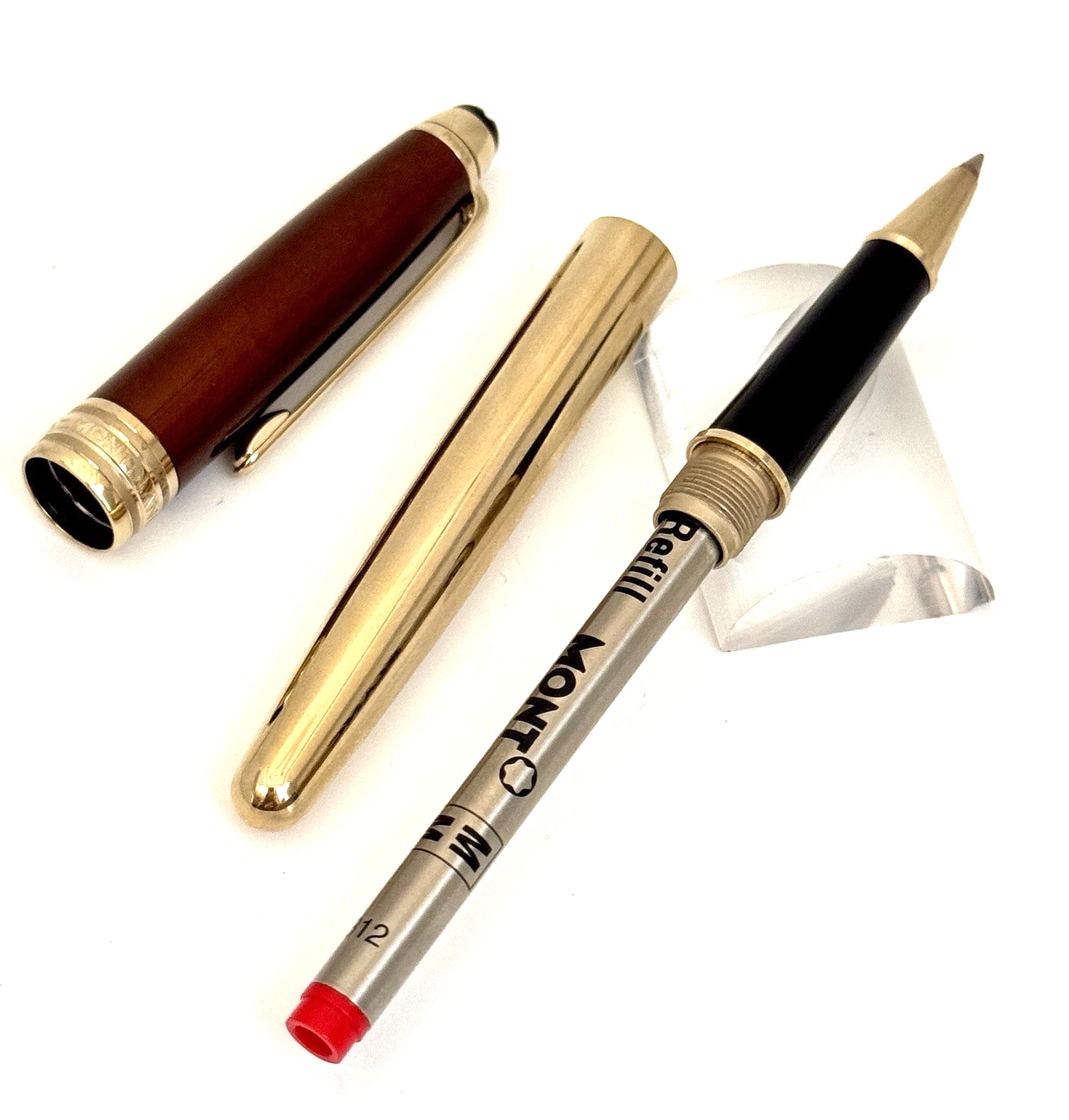 Montblanc Meisterstuck Solitaire Citrin 18k Gold Rollerball Pen.