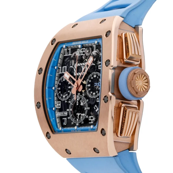 Richard Mille RM 011 Felipe Massa Rose Gold Skeleton Dial Auto Mens Watch RM011