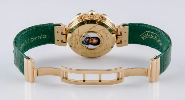 Gerald Genta Custom Watch with Exquisite 5 Carat Pink Diamond and 18K Gold Bezel
