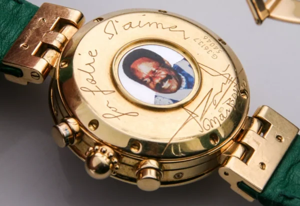 Gerald Genta Custom Watch with Exquisite 5 Carat Pink Diamond and 18K Gold Bezel